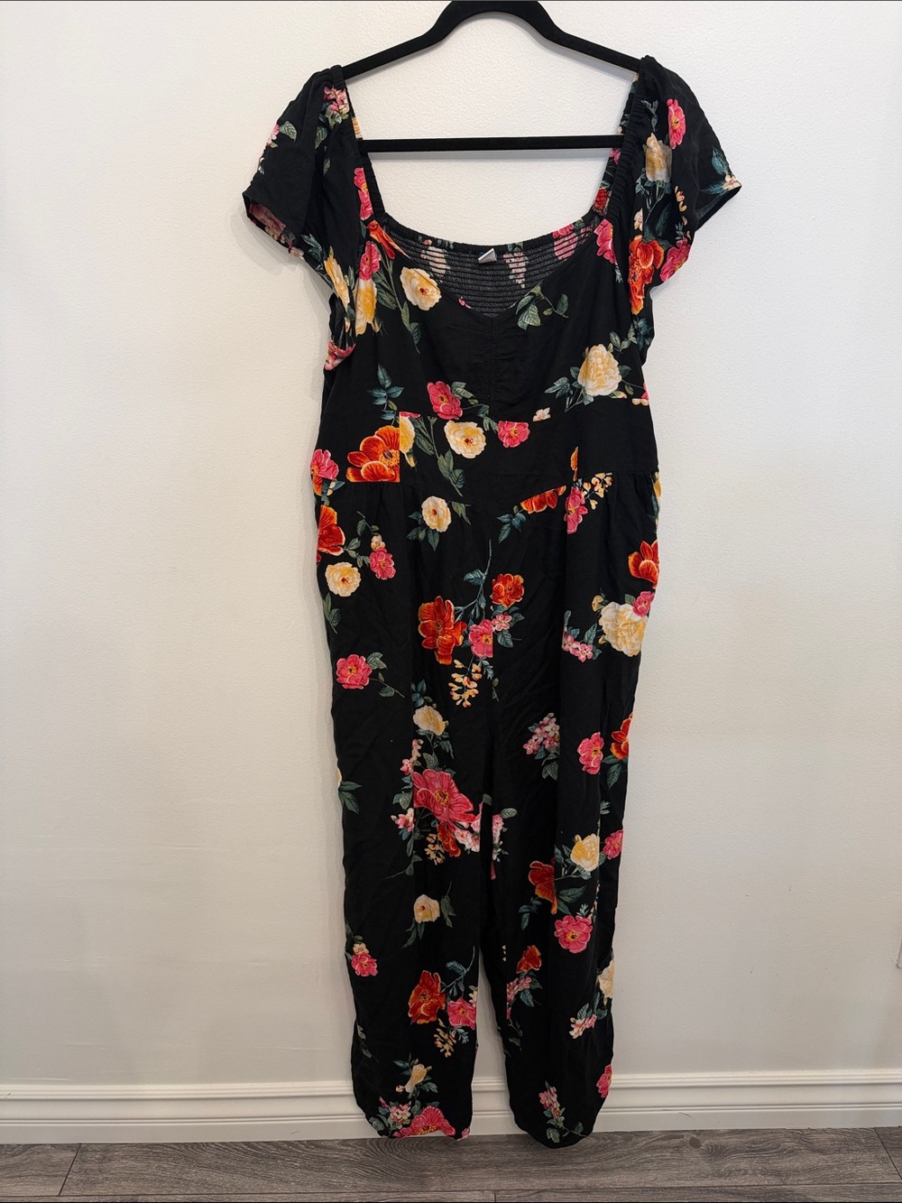 Black Floral Jumpsuit